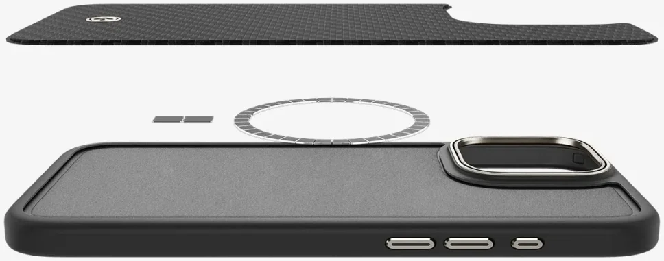 Spigen Enzo Aramid iPhone 16 Pro Max Hoesje MagSafe Aramide Zwart afbeelding 10