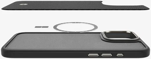 Spigen Enzo Aramid iPhone 16 Pro Max Hoesje MagSafe Aramide Zwart afbeelding 10