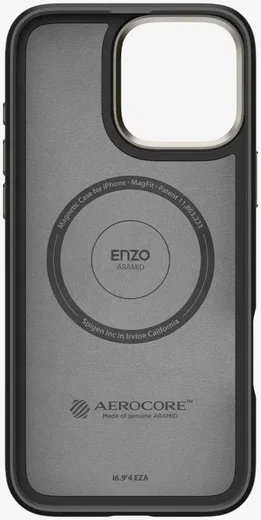 Spigen Enzo Aramid iPhone 16 Pro Max Hoesje MagSafe Aramide Zwart afbeelding 13