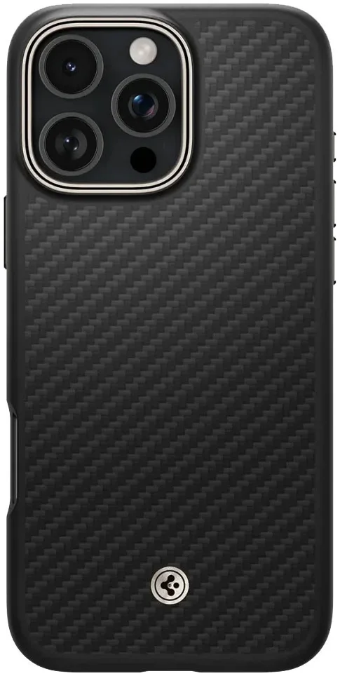 Spigen Enzo Aramid iPhone 16 Pro Max Hoesje MagSafe Aramide Zwart afbeelding 2