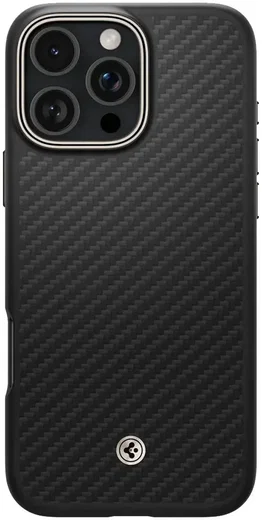 Spigen Enzo Aramid iPhone 16 Pro Max Hoesje MagSafe Aramide Zwart afbeelding 2