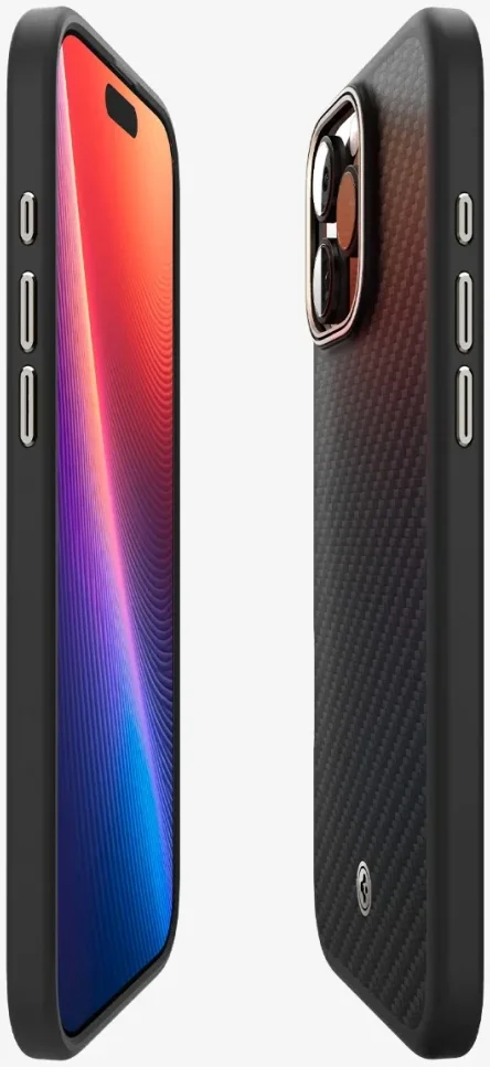 Spigen Enzo Aramid iPhone 16 Pro Max Hoesje MagSafe Aramide Zwart afbeelding 8