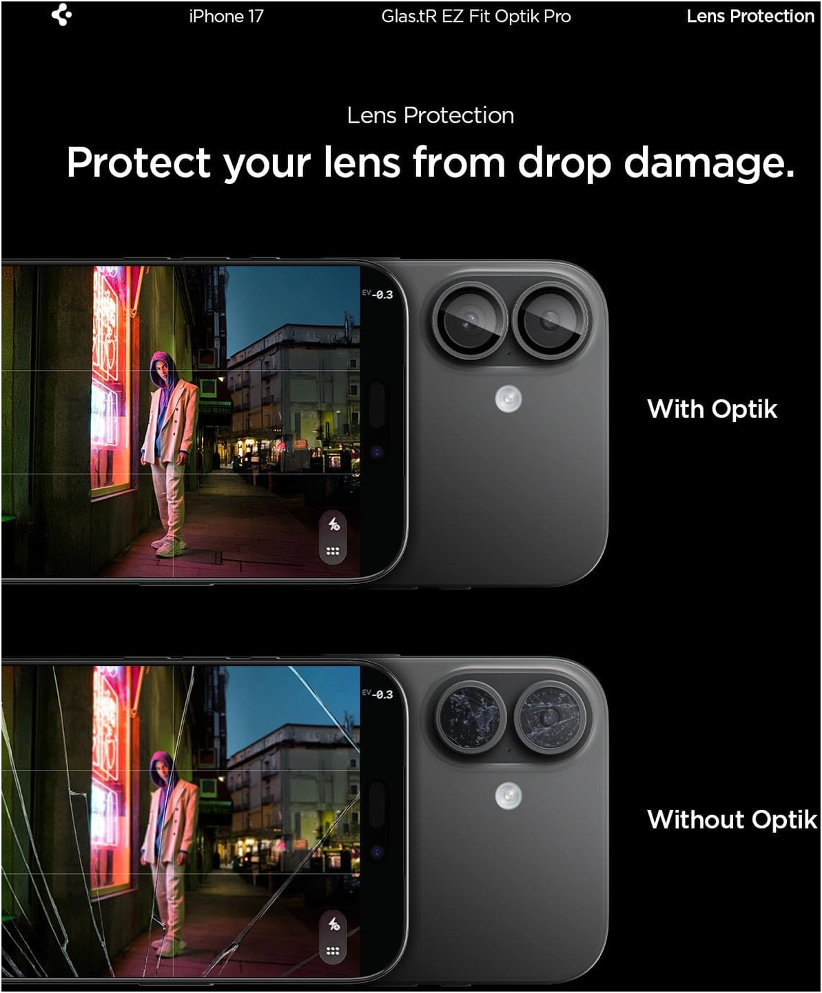 Spigen EZ Fit Optik Pro iPhone 17/16/16 Plus Camera Protector Clear (2-Pack) afbeelding 6