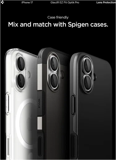 Spigen EZ Fit Optik Pro iPhone 17/16/16 Plus Camera Protector Clear (2-Pack) afbeelding 7