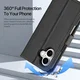 Dux Ducis Lawa Apple iPhone 16 Hoesje 2-in-1 Wallet Book Case MagSafe Zwart afbeelding 11