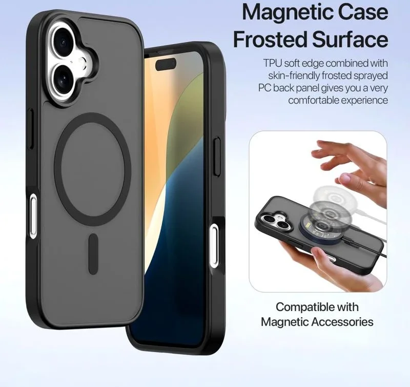 Dux Ducis Lawa Apple iPhone 16 Hoesje 2-in-1 Wallet Book Case MagSafe Zwart afbeelding 8