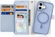 Dux Ducis Lawa Apple iPhone 16 Hoesje 2-in-1 Wallet Book Case MagSafe Blauw afbeelding 1