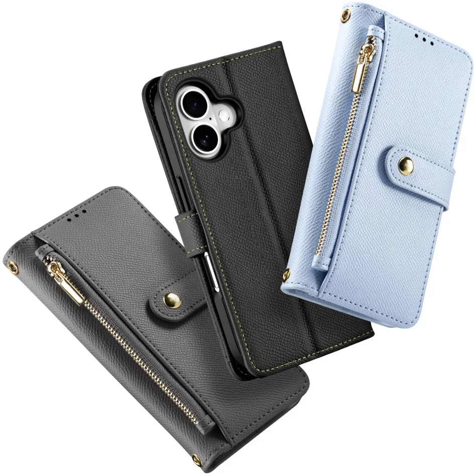 Dux Ducis Lawa Apple iPhone 16 Hoesje 2-in-1 Wallet Book Case MagSafe Blauw afbeelding 12