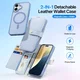 Dux Ducis Lawa Apple iPhone 16 Hoesje 2-in-1 Wallet Book Case MagSafe Blauw afbeelding 3