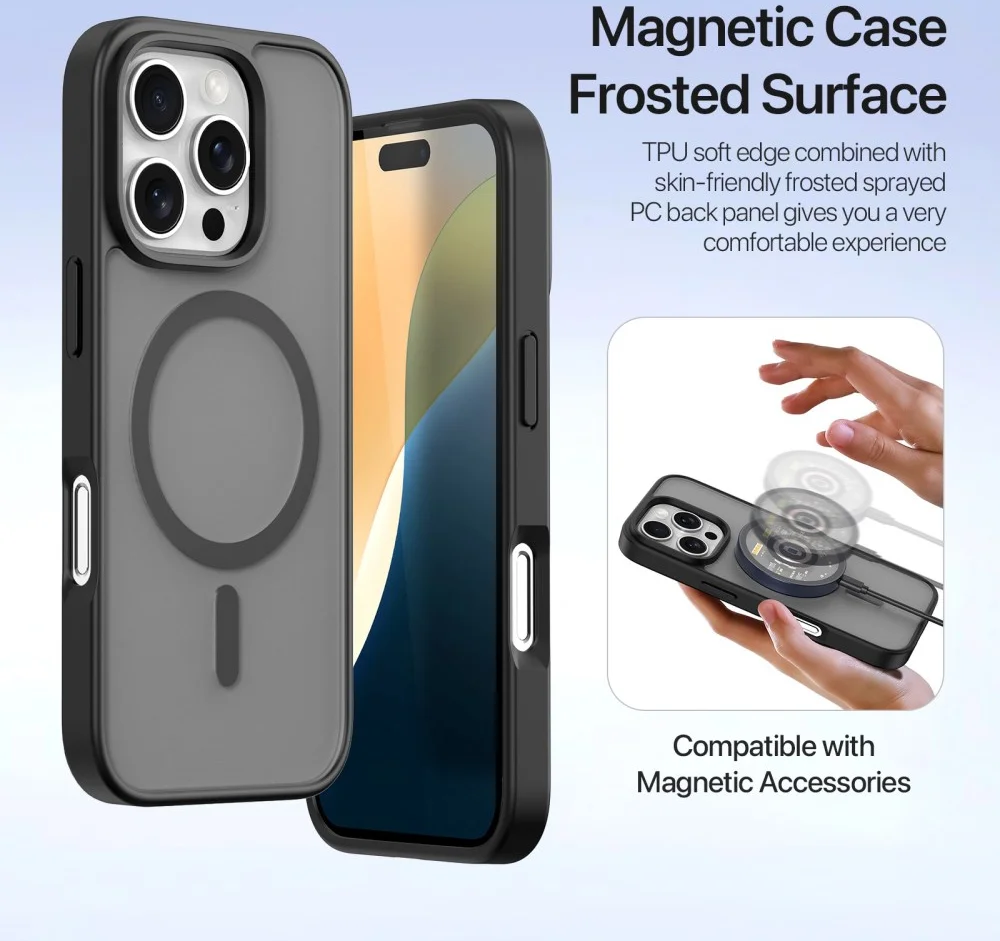 Dux Ducis Lawa Apple iPhone 16 Pro Hoesje 2-in-1 Wallet Book Case MagSafe Zwart afbeelding 8