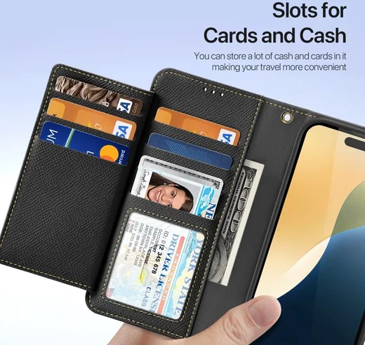 Dux Ducis Lawa Apple iPhone 16 Pro Hoesje 2-in-1 Wallet Book Case MagSafe Zwart afbeelding 9