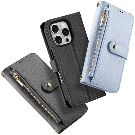 Dux Ducis Lawa Apple iPhone 16 Pro Hoesje 2-in-1 Wallet Book Case MagSafe Blauw afbeelding 12