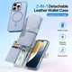 Dux Ducis Lawa Apple iPhone 16 Pro Hoesje 2-in-1 Wallet Book Case MagSafe Blauw afbeelding 3