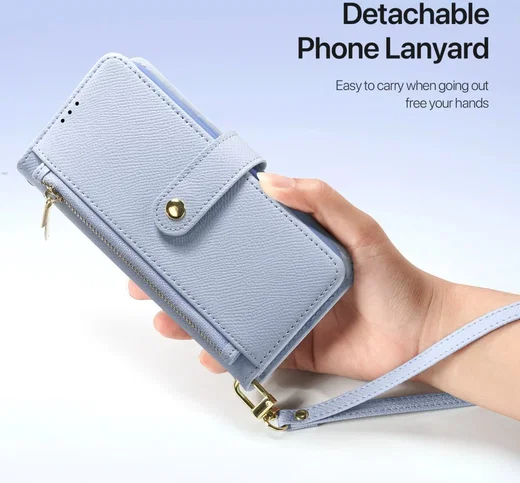 Dux Ducis Lawa Apple iPhone 16 Pro Hoesje 2-in-1 Wallet Book Case MagSafe Blauw afbeelding 5