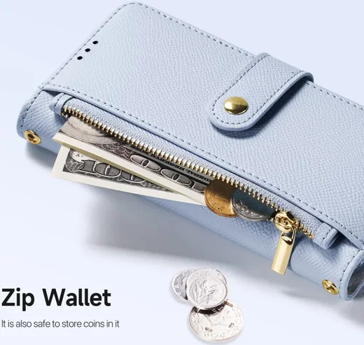 Dux Ducis Lawa Apple iPhone 16 Pro Hoesje 2-in-1 Wallet Book Case MagSafe Blauw afbeelding 7