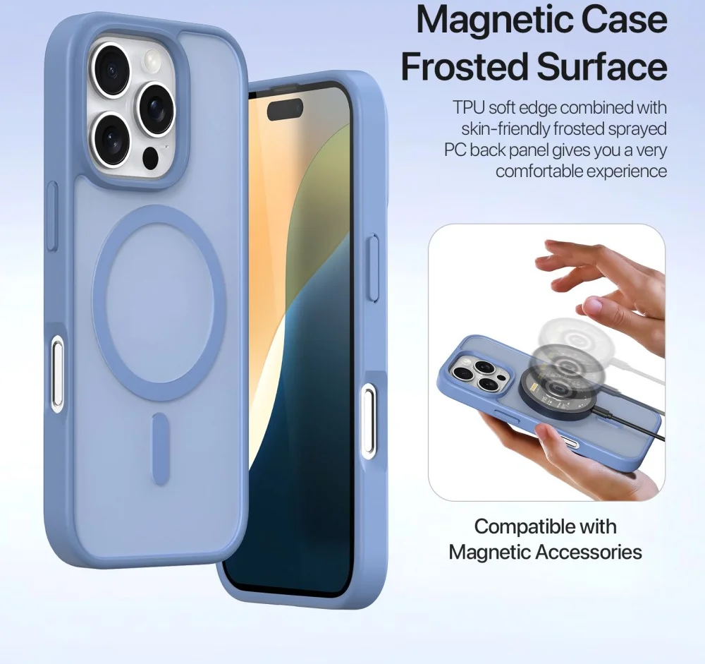 Dux Ducis Lawa Apple iPhone 16 Pro Hoesje 2-in-1 Wallet Book Case MagSafe Blauw afbeelding 8