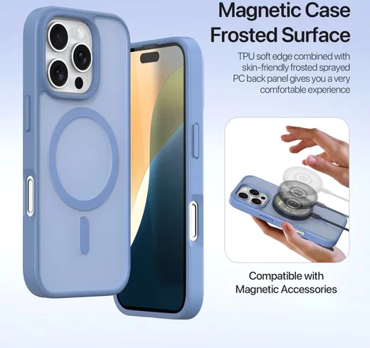 Dux Ducis Lawa Apple iPhone 16 Pro Hoesje 2-in-1 Wallet Book Case MagSafe Blauw afbeelding 8
