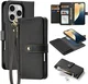 Dux Ducis Lawa iPhone 16 Pro Max Hoesje 2-in-1 Wallet Book Case MagSafe Zwart afbeelding 2