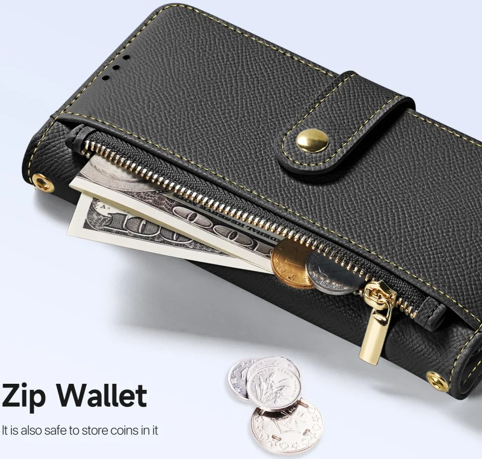 Dux Ducis Lawa iPhone 16 Pro Max Hoesje 2-in-1 Wallet Book Case MagSafe Zwart afbeelding 7