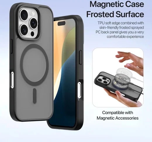 Dux Ducis Lawa iPhone 16 Pro Max Hoesje 2-in-1 Wallet Book Case MagSafe Zwart afbeelding 8