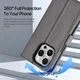 Dux Ducis Lawa iPhone 16 Pro Max Hoesje 2-in-1 Wallet Book Case MagSafe Grijs afbeelding 11