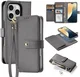 Dux Ducis Lawa iPhone 16 Pro Max Hoesje 2-in-1 Wallet Book Case MagSafe Grijs afbeelding 2
