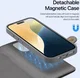 Dux Ducis Lawa iPhone 16 Pro Max Hoesje 2-in-1 Wallet Book Case MagSafe Grijs afbeelding 6