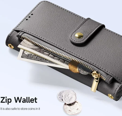Dux Ducis Lawa iPhone 16 Pro Max Hoesje 2-in-1 Wallet Book Case MagSafe Grijs afbeelding 7