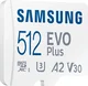 Samsung EVO Plus MicroSDXC Geheugenkaart 160MB/s met Adapter 512GB Wit afbeelding 3