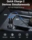 UGREEN 40W Dual USB-C Auto Oplader Quick Charge PD 3.0 Grijs afbeelding 2