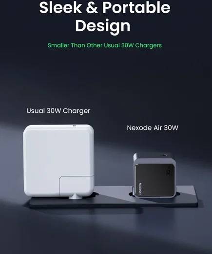 UGREEN Nexode Air 30W PD USB-C Snellader GaN Adapter Grijs afbeelding 6