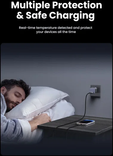 UGREEN Nexode Air 30W PD USB-C Snellader GaN Adapter Grijs afbeelding 7