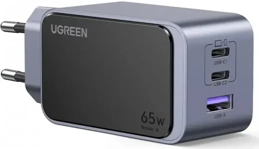 UGREEN Nexode Air 65W USB/USB-C PD Snellader GaN Adapter Grijs afbeelding 1