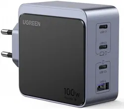 UGREEN Nexode Air 100W USB/USB-C PD Snellader GaN Adapter Grijs afbeelding