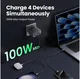 UGREEN Nexode Air 100W USB/USB-C PD Snellader GaN Adapter Grijs afbeelding 2