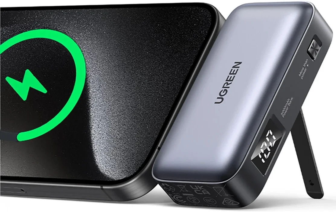 UGREEN 5.000 mAh Mini Kickstand Powerbank 22.5W met USB-C Connector afbeelding 11