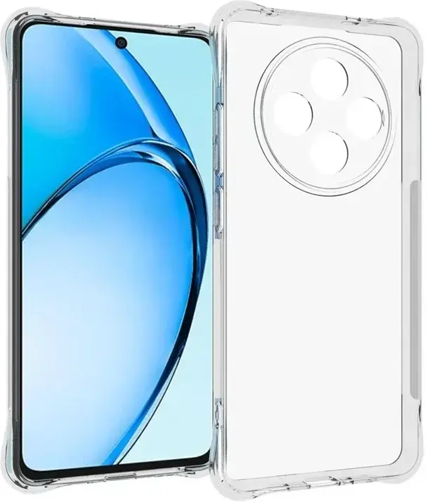 Oppo Reno 12 F Hoesje Schokbestendig en Dun TPU Back Cover Transparant afbeelding 1