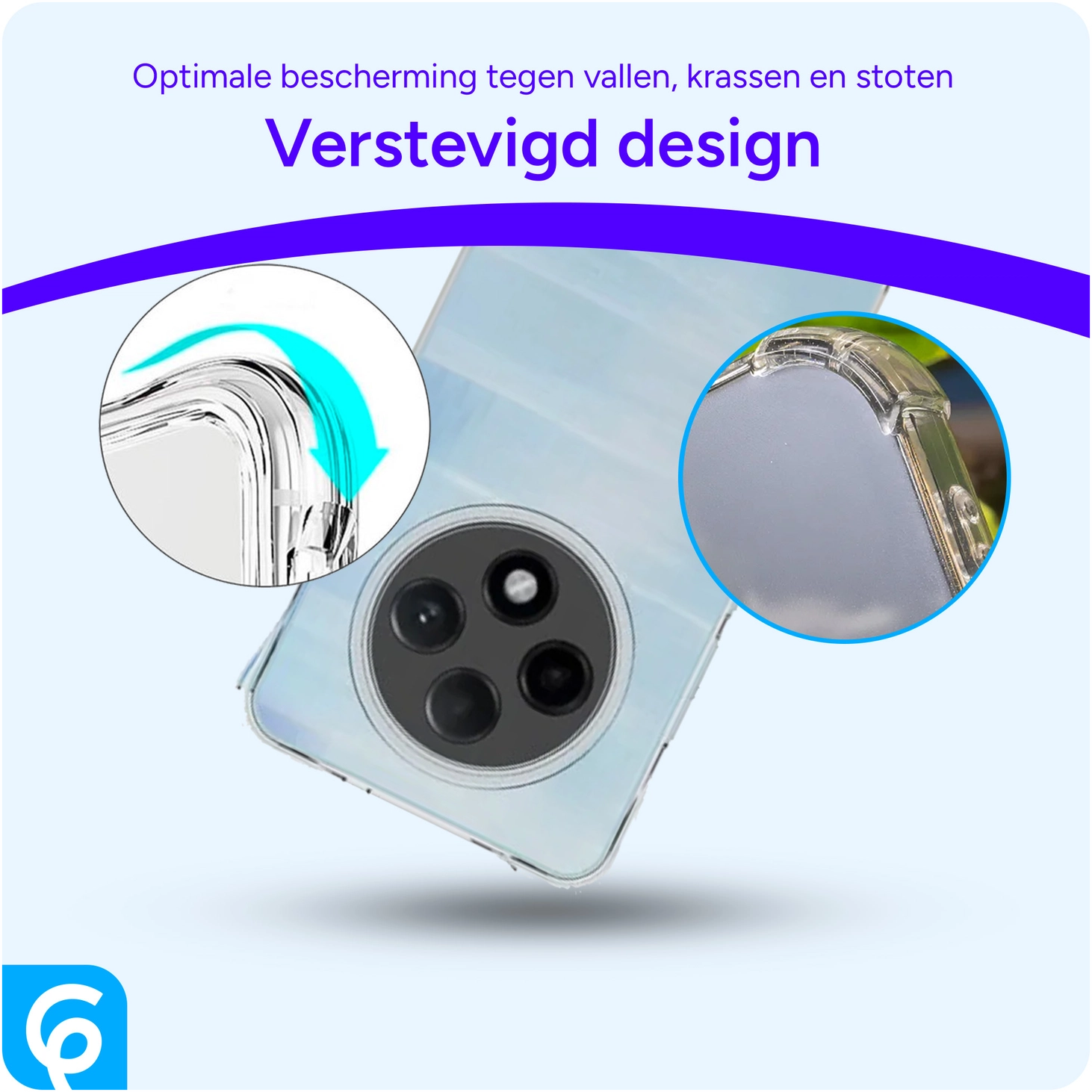 Oppo Reno 12 F Hoesje Schokbestendig en Dun TPU Back Cover Transparant afbeelding 6