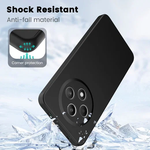 Oppo Reno 12 F Hoesje Dun TPU Back Cover Matte Zwart afbeelding 2