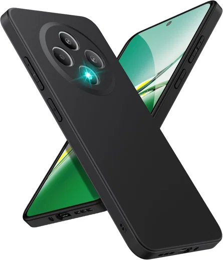 Oppo Reno 12 F Hoesje Dun TPU Back Cover Matte Zwart afbeelding 1