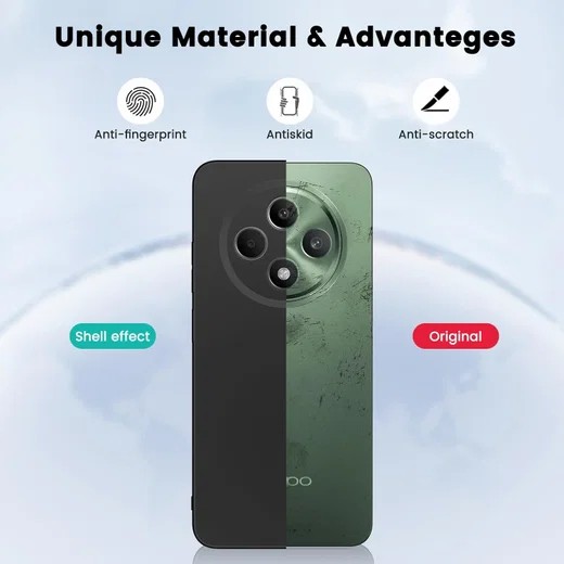 Oppo Reno 12 F Hoesje Dun TPU Back Cover Matte Zwart afbeelding 6