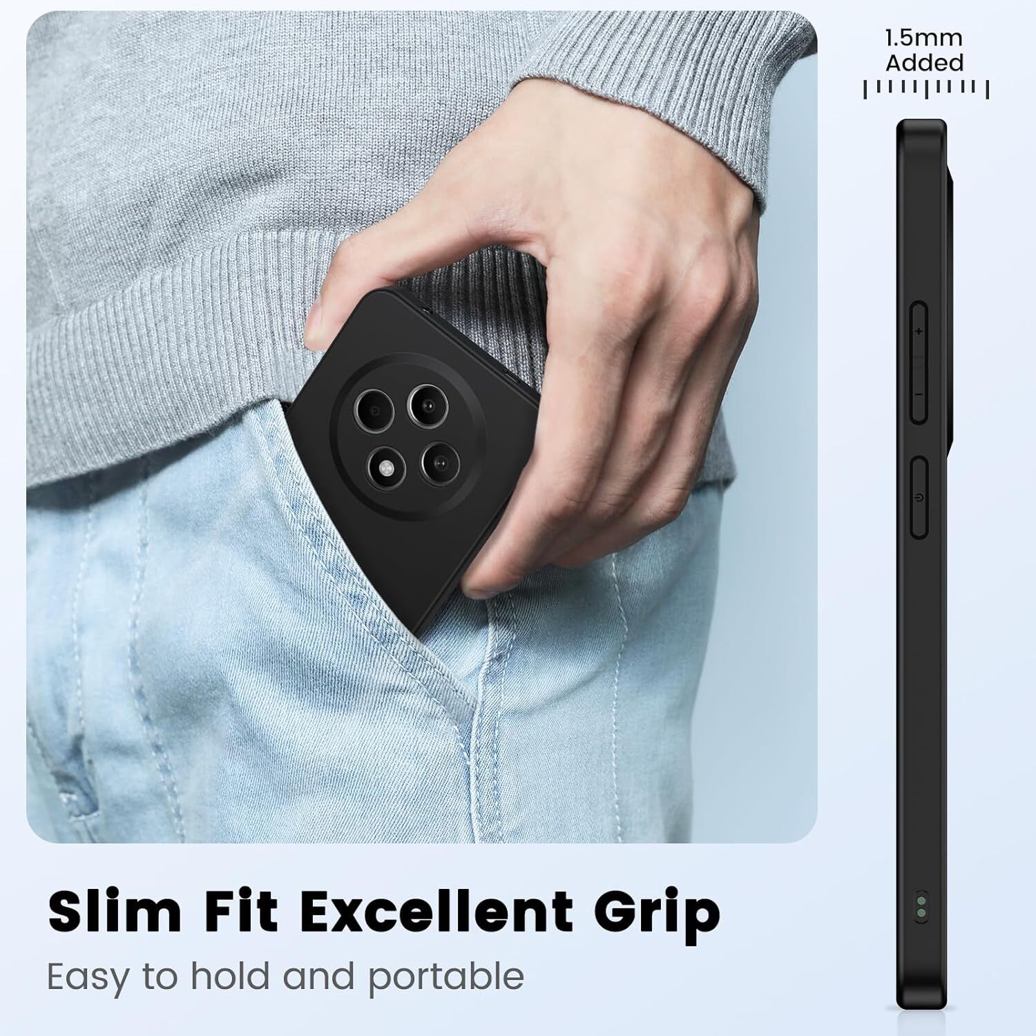Oppo Reno 12 F Hoesje Dun TPU Back Cover Matte Zwart afbeelding 7