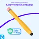 SBG Universele Kindvriendelijke Potlood Stylus Pen voor Kinderen Geel afbeelding 2