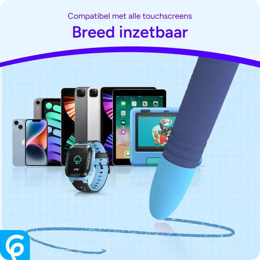 SBG Universele Kindvriendelijke Zachte Stylus Pen voor Kinderen Blauw afbeelding 2