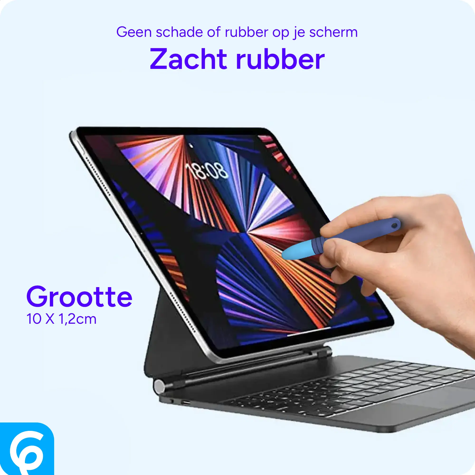 SBG Universele Kindvriendelijke Zachte Stylus Pen voor Kinderen Blauw afbeelding 4
