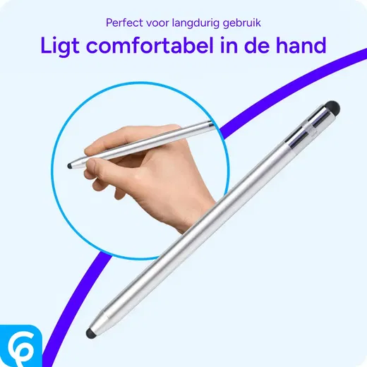 SBG Universele Stylus Pen Met Zachte Punt en Precisie Punt Zilver afbeelding 2