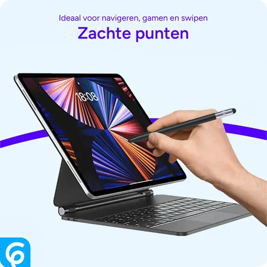 SBG Universele Stylus Pen Met Zachte Punt en Precisie Punt Zwart afbeelding 4
