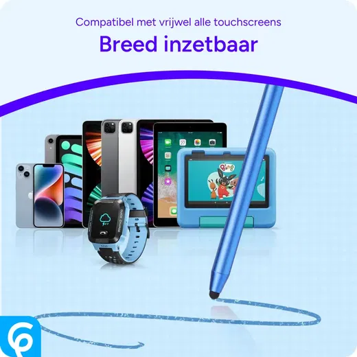 SBG Universele Stylus Pen Met Zachte Punt en Precisie Punt Blauw afbeelding 3