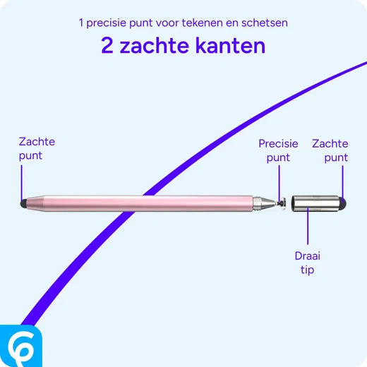 SBG Universele Stylus Pen Met Zachte Punt en Precisie Punt Roze Goud afbeelding 5
