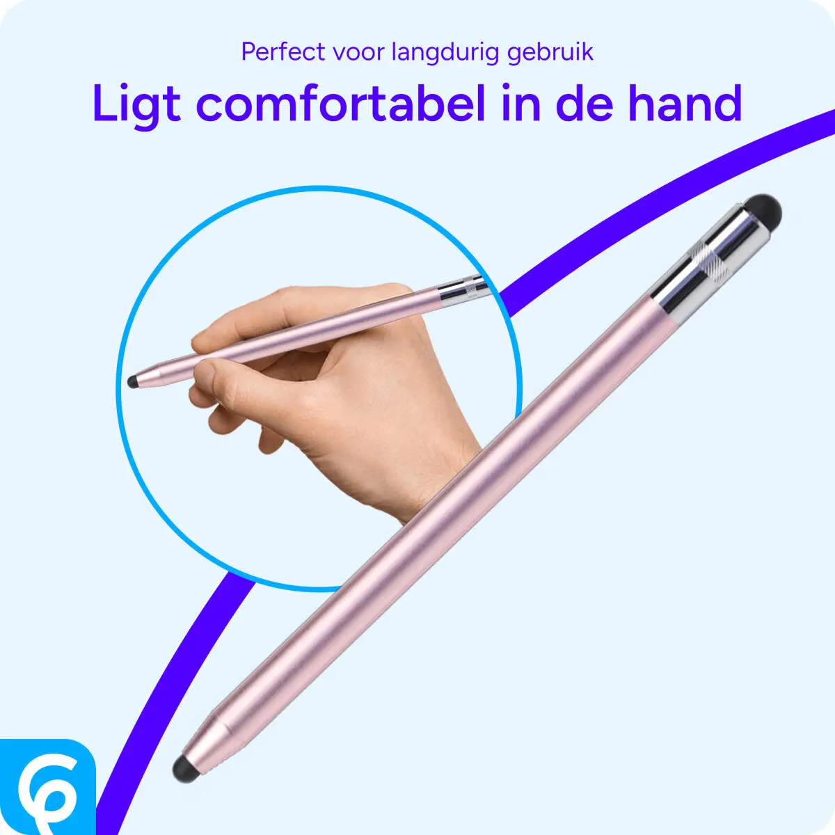 SBG Universele Stylus Pen Met Zachte Punt en Precisie Punt Roze Goud afbeelding 2